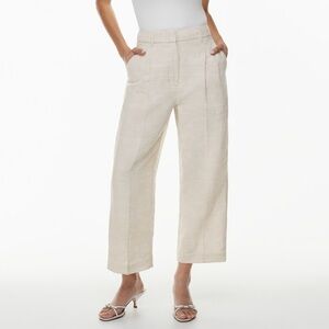 Aritzia The Effortless Pant Linen Cropped